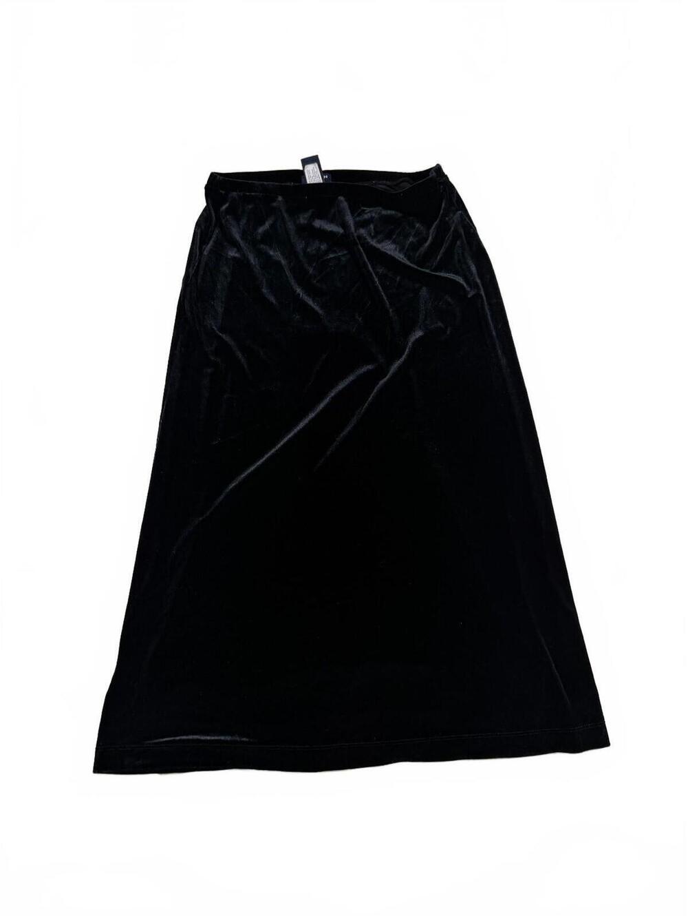 Y2K Gap Kids Black Velvet Maxi Skirt Size XL
